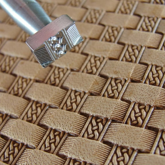 Leather Stamping Tool, Small Celtic Basket Weave Stamp, Stainless Steel, Zhong Jiang Leathercraft Tool