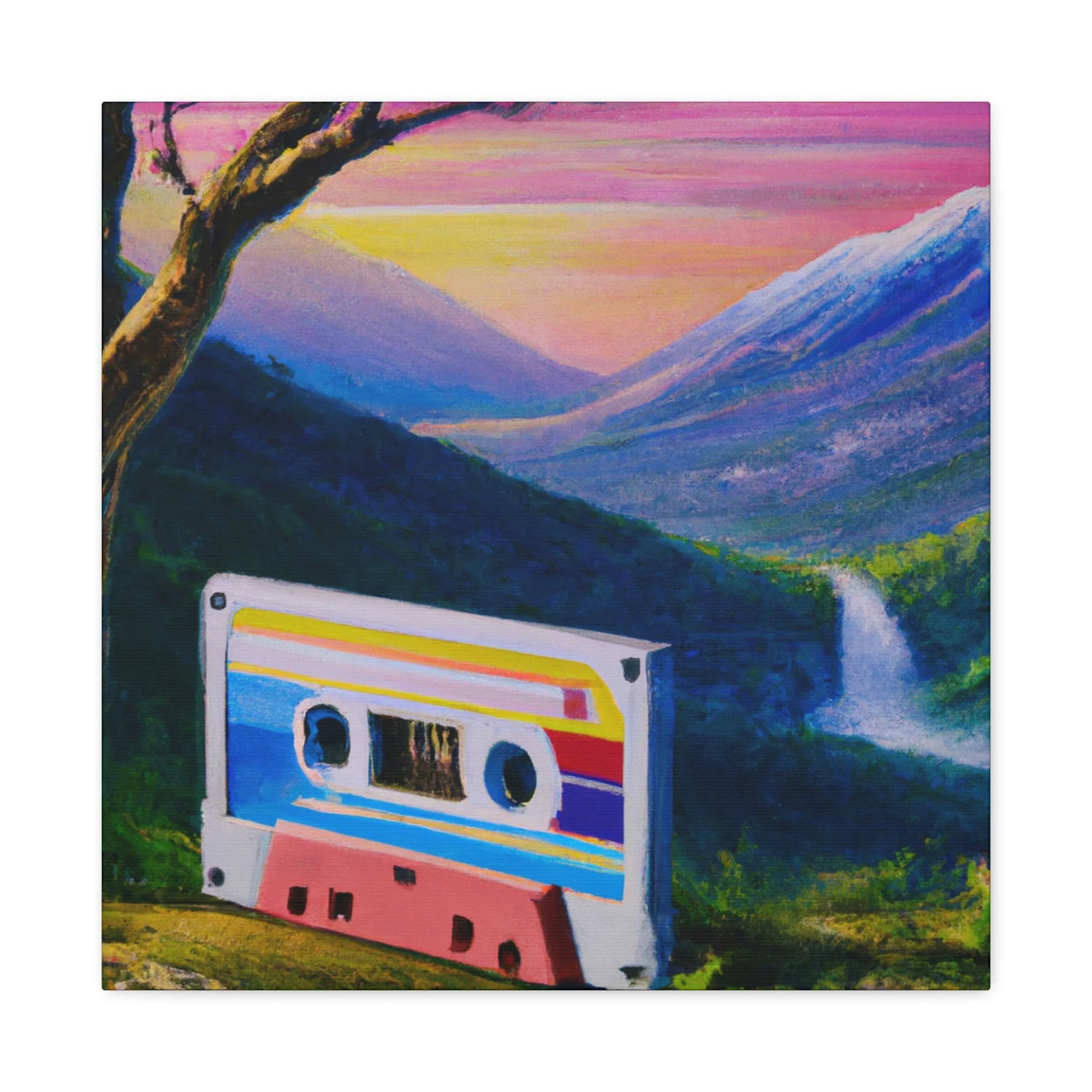 Cassette Tape in Color - Canvas