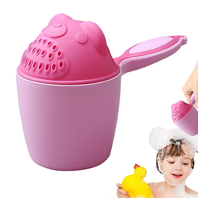 LSLJS Bath Cup for Baby, Shampoo Rinse Cup, Baby Hair Washing Cup Bath Cup for Hair Washing Baby Bath Rinser Cup Shampoo Washing Cup for Hair Washing with Handle Water Container
