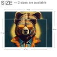 thumbnail image 2 of Bear Classic Polyester Door Rug for Indoor and Outdoor Use - Durable Rectangle Floor Mat for Entryway and Patio - Backing - Black/Gray - 24x36 inches - Easy to Clean and Maintain, 2 of 6