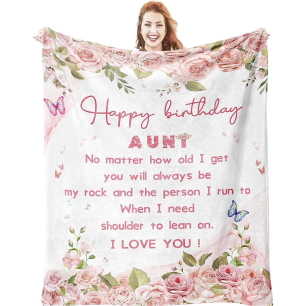 LHSHID Mom Birthday Unique Birthday Gift Blankets Gift Blanket Flannel Soft and Comfortable Anti static Bed Sofa Blanket 50x60in