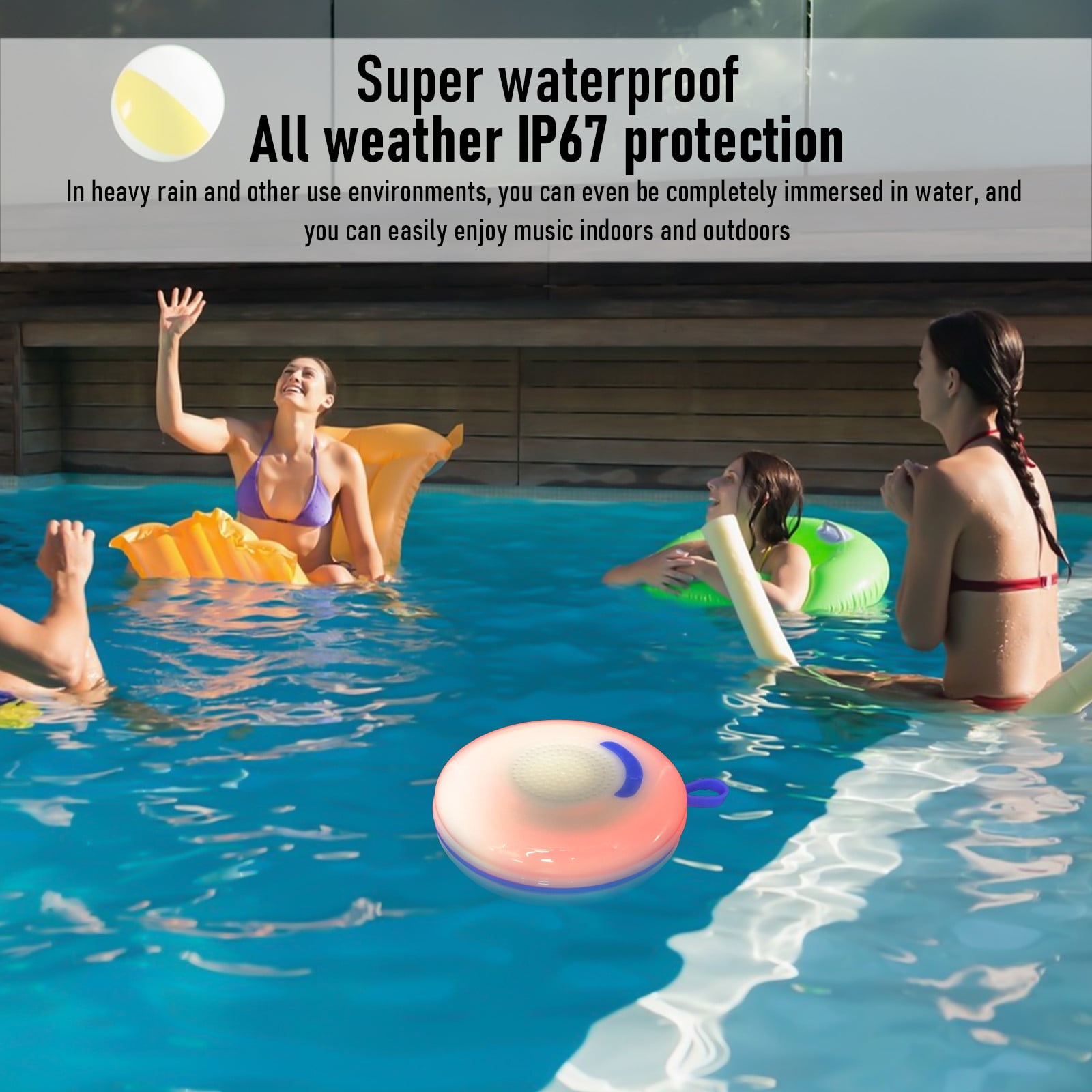 Floating pool hotsell speakers with lights