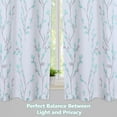 thumbnail image 3 of FairOnly Floral Kitchen Valance Curtain 54"x15" Farmhouse Light Filtering Window Drapes for Bathroom, Teal, 3 of 5