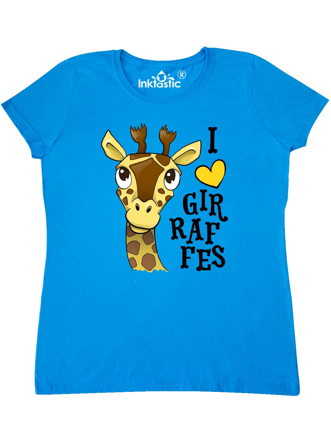 INKtastic - I love Giraffes Women's T-Shirt - Walmart.com - Walmart.com