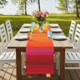 thumbnail image 4 of Table Runners 36 Inches Long Dress Scarves, Rainbow Striped Farmhouse Kitchen Table Runner, Short Coffee Tablerunners, Colorful Gradients Modern Abstract Art 13x36 Inch, 4 of 9