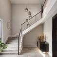 thumbnail image 5 of LNC Tucana 5-Light Matte Black Modern/Contemporary Led Crystal Chandelier, 5 of 17