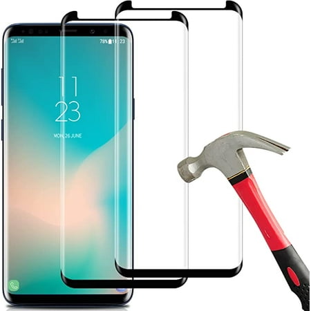 [2 Pack] Tempered Glass Screen Protector for Samsung Galaxy S9,S8, Tempered Glass,HD Clear, Case Friendly Screen Protector for Samsung Galaxy S9,S8