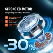 KFFKFF 8-Inch Inline Duct Fan HVAC Exhaust Blower Kit EC Variable Speed Control