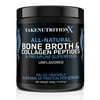 Bone Broth Protein Powder Collagen Peptides & ancient Bone Broth Premium Collagen Peptides Powder Grass-Fed, Keto ,Paleo Friendly, Non-Gmo and Gluten Free - Unflavored and Easy to Mix 15.87 oz(450g)