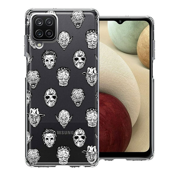MUNDAZE For Samsung Galaxy A12 Halloween Horror Villains Design Double Layer Phone Case Cover