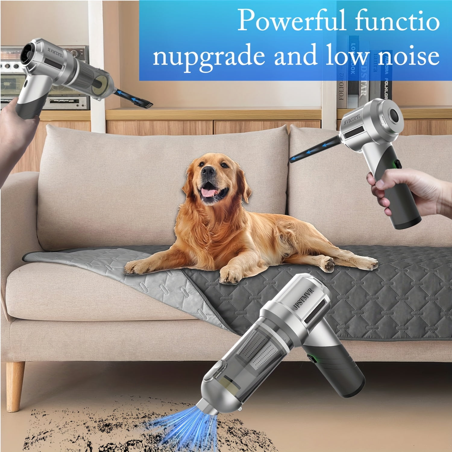 Foldable Vacuum Cleaner Portable Cordless18000PA-Vacuum Cleaner and Dust Blower 3 in 1 Mini Handheld Rechargeable Vacuum with Brushless Motor for Car,Office Pet and Home Cleaning