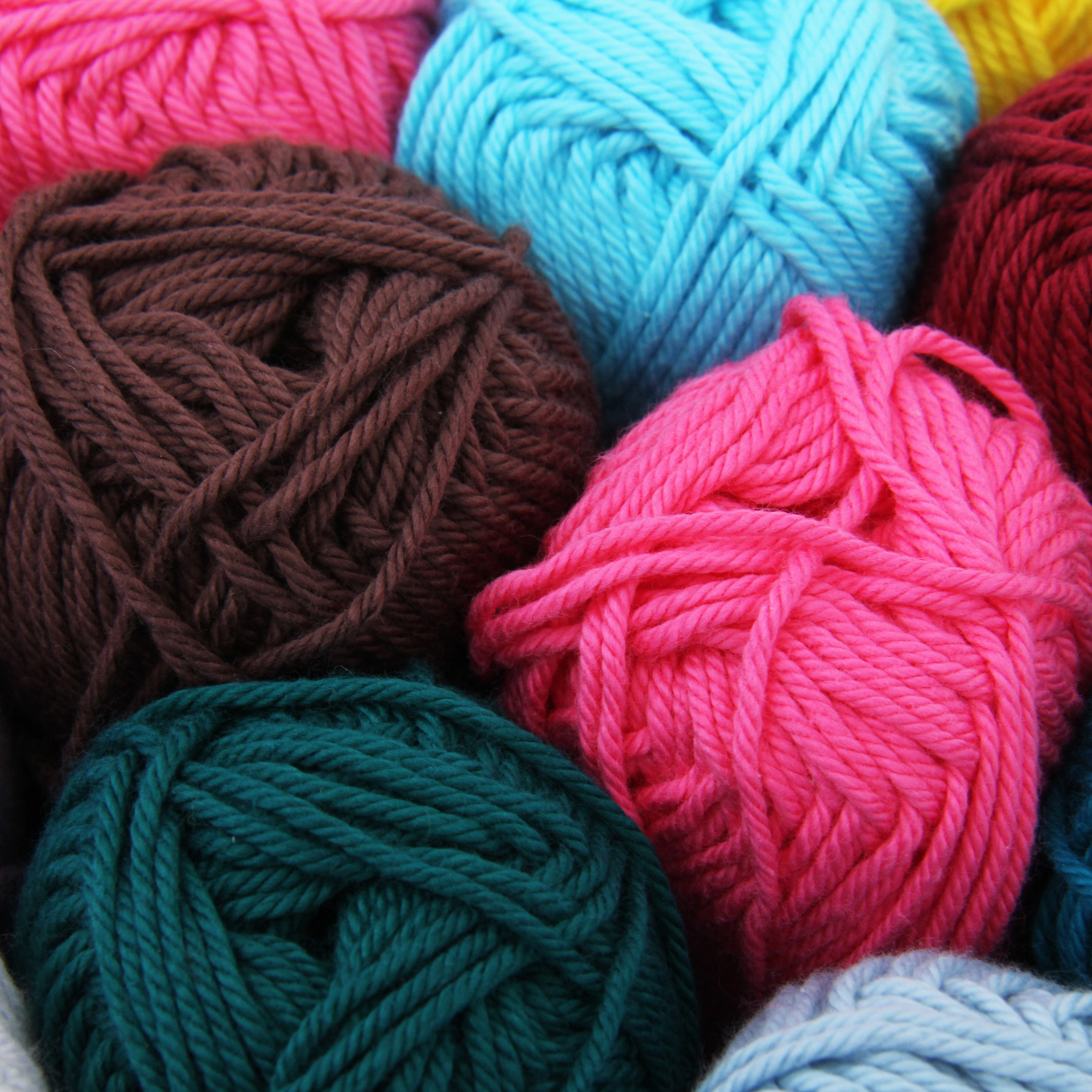 Threadart Crochet 100% Pure Cotton Size 4 Yarn Set | Crayon Colors | Pack of 6 Skeins Each 50 grams | Worsted Medium #4 Yarn | 85 yds per Skein