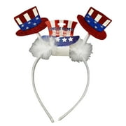 Uncle Sam's Patriot Pride Bobble Headband - Patriotic Hats (White)