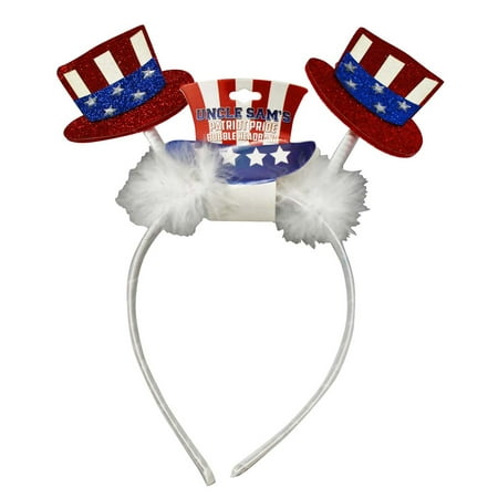 Uncle Sam's Patriot Pride Bobble Headband - Patriotic Hats (White)