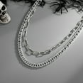 thumbnail image 5 of Cross Skull Wallet Chain for Men and Women, Double Metal Biker Chain with Cross & Skull Charms, Gothic Street Fashion Accessory, 5 of 13