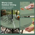thumbnail image 5 of Round Outdoor Tablecloth with Umbrella Hole and Zipper, Green Black Branches Tablecloth with Elastic Waterproof, Botanical Dead Tree Birds Patio Table Covers for 45" - 54" Picnic Pool Tables, 5 of 9