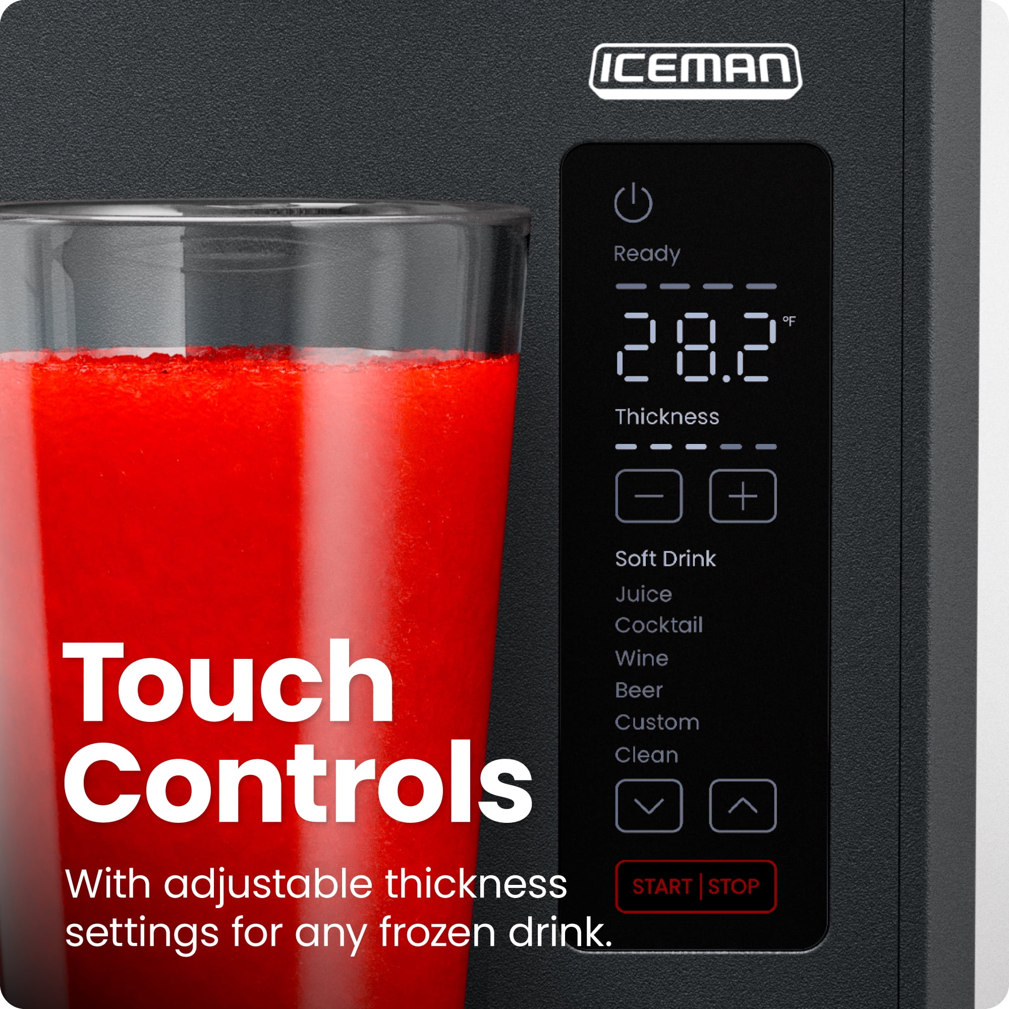 Iceman by Chefman Slush-Ease 68 oz. Slushy Maker with Customizable Thickness - Black