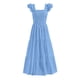 thumbnail image 1 of Vestido largo PRETTYGARDEN para mujer, cuello cuadrado, verano, azul claro, 1 of 9
