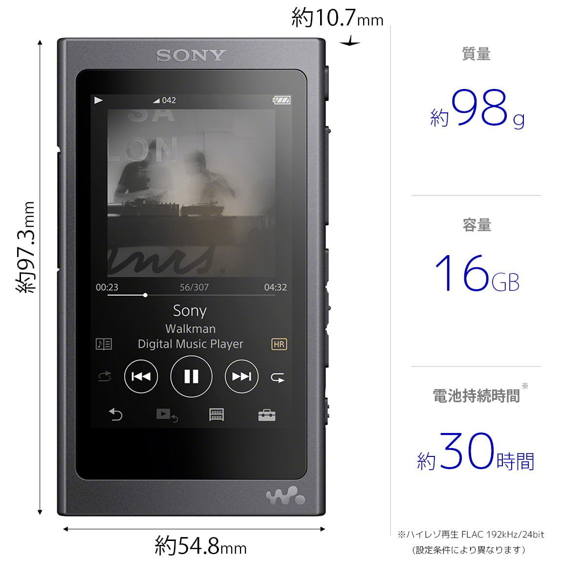 Sony Walkman A series 16GB NW-A45 : Bluetooth / microSD / high