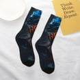 thumbnail image 4 of Uemuo Blue and Red Roses Artwork Printed Kids Boys Socks Seamless Crew Socks Crazy Funny Athletic Sport Socks for Children, 4 of 5
