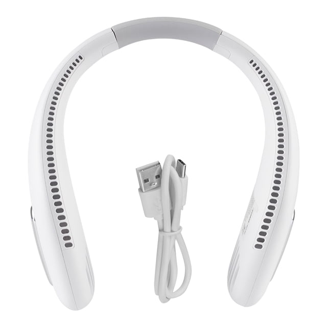 Ventilador de cuello Ventilador colgante recargable sin alas Enfriador de aire portátil ajustable para deportes, Blanco Noticed HA004926-01B