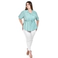 thumbnail image 4 of Blusa camisera ajustable Roman Fashion /Tallas Extras, 2436 (Menta) verde claro 36, 4 of 5