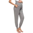 thumbnail image 7 of PIWHJQK Maternity Jogger Pants Over The Belly Maternity Solid Yoga Jogger Pants High Waist Support Comfortable Loungewear Pants, 7 of 7