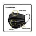 thumbnail image 2 of Cubrebocas Tricapa FUNBU Plisado Negro 300 Piezas, 2 of 3