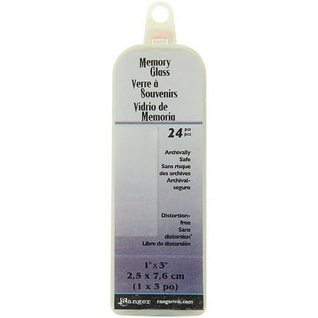 Ranger Inkssentials Memory Glass, Clear, 1" x 3" Rectangle, 24/Pkg