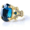 thumbnail image 5 of Clearance under $5Huge Diamond Ring Bridal Shiny Cubic Zircon Ring Jewelry Gift For Women,Blue,12 Durability and professional Durability and professional6, 5 of 5