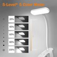 thumbnail image 3 of Wireless Led Desk Lamp, Touch Bedside Lamp 5 Dimmable 360 Flexible Neck Led Lamp, Reading Lamp Reading Lamp Compatible With Bed, 3 of 4