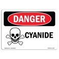 thumbnail image 1 of SignMission OS-DS-D-35-L-1112 OSHA Danger Sign - Cyanide, 1 of 1