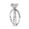 thumbnail image 3 of IGI Certified Lab Grown Diamond Engagement Ring | Center 8mm Cushion Cut Split Shank Solitaire Wedding Anniversary Rings For Women In 18k Solid White Gold | F-G, VS-SI Quality (3.00 Ctw) Ring Size-8, 3 of 7