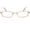 Shiny Beige, variant on Unisex Optical Eyewear - Rectangle Shape, Metal Full Rim, Shiny Beige