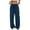 Navy, variant on Women's Solid Color Casual High Waisted Loose Fit Athletic Pants with Side Stripes, Sporty Sweatpants, Elastic Waist Joggers for Running Yoga Women's Trousers,Pink,S