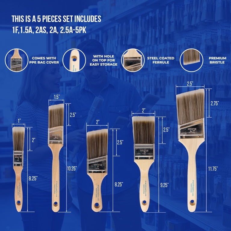 5-Piece Professional Paint Brush Set photo 2