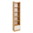 thumbnail image 6 of Modern Style Storage Cabinet with 6 tiers Rectangular Storage Shelf Narrow Corner Shelf Floor Standing Storage Cabinet for Bedroom Playroom Entryway Living Room Density Board Material, 6 of 15