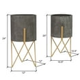 thumbnail image 3 of Jarvis Mid Century Modern Metal Indoor Pot Planters (Set of 2) - 24" x 12", 3 of 5