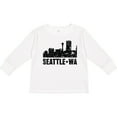 thumbnail image 3 of Inktastic Seattle Skyline Grunge Boys or Girls Long Sleeve Toddler T-Shirt, 3 of 5