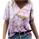 thumbnail image 2 of ICHUANYI Clearance Women's Fashion Printing Casual V-neck Short Sleeve Loose T-shirt Tops(Purple, XXL) ICHUANYI WER2023081114699, 2 of 4
