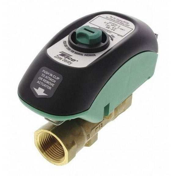 Taco Motorized Zone Valve,NO,Brass,1/2 in NPT V050T2A2ZB024Q4A2