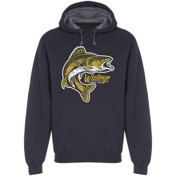 Walleye Pike Fishing Club  Hoodie Men -Image by Shutterstock, Male x-Large