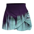 thumbnail image 5 of QATAINLAV Tennis Skirts for Women Casual High Waist Yoga Skorts Pleated Stretchy Athletic Shorts Skirt Trendy Printed Tummy Control Running Skort Birthday Gifts Blue XXL, 5 of 6