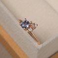 thumbnail image 3 of Rose Gold,Custom Alexandrite And Moonstone Ring,Romantic Gifts For Women, 3 of 5