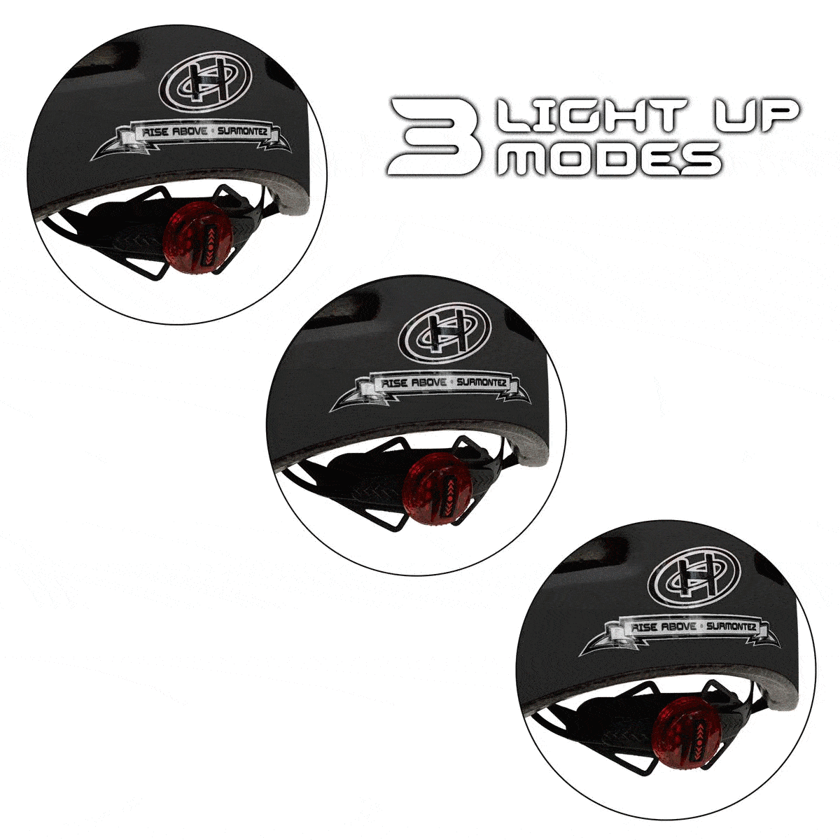 HALO 3 in 1 Helmet and Protective Pad Combo Set - Black
