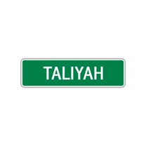 Taliyah Girls Children Name Letter Printed Plaque Decoration Indoor Outdoor Unique Label Wall Novelty Aluminum Metal Sign 4"x18"