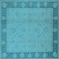 thumbnail image 1 of Ahgly Company Indoor Square Oriental Light Blue Traditional Area Rugs, 7' Square, 1 of 4