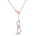 thumbnail image 3 of 14kt Rose Gold Womens Round Diamond Geometric Fashion Necklace 1/6 Cttw, 3 of 3
