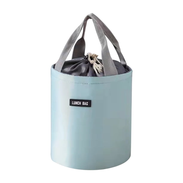 Xihbxyly Dia Del Primer Ministro Bolsa de Almuerzo y Aislamiento Cilíndrico, Bolsa de Aislamiento, Bolsa de Almuerzo Redonda Portátil de Aluminio Grande para Trabajar con Bolsa de Aislamiento de Arro