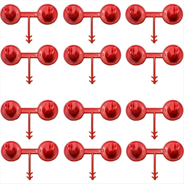 12 Boquillas Rojas para Agente Espumante, Cobertura Precisa para Superficies Verticales y de Techo.